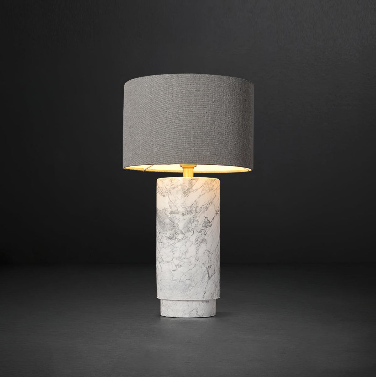 Xavi Marble Fabric Table Lamp