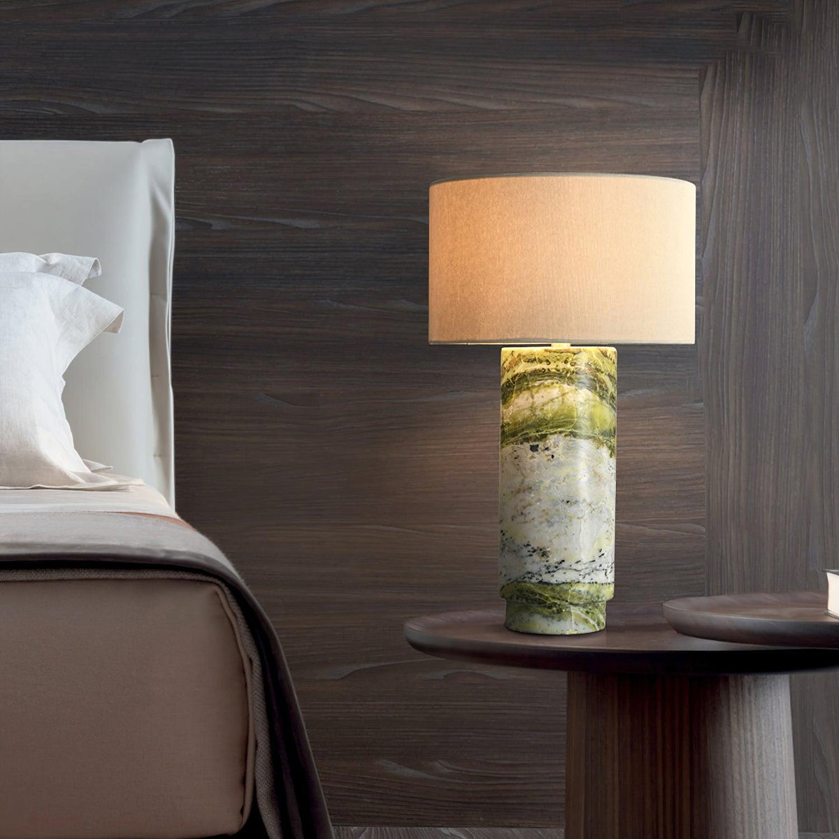 Xavi Marble Fabric Table Lamp