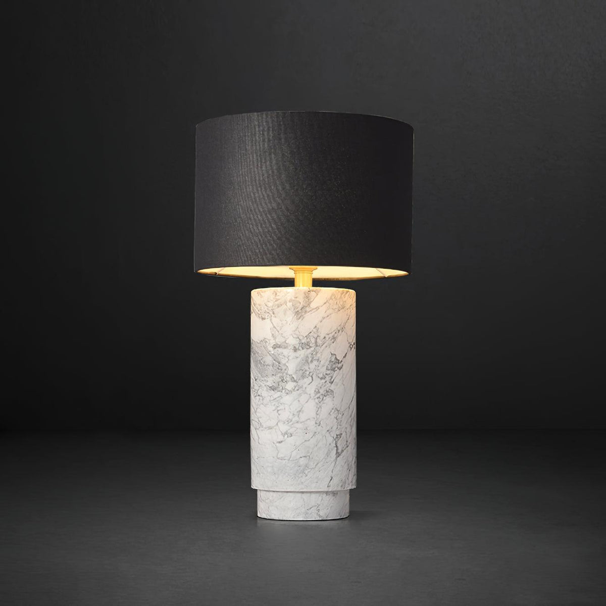 Xavi Marble Fabric Table Lamp