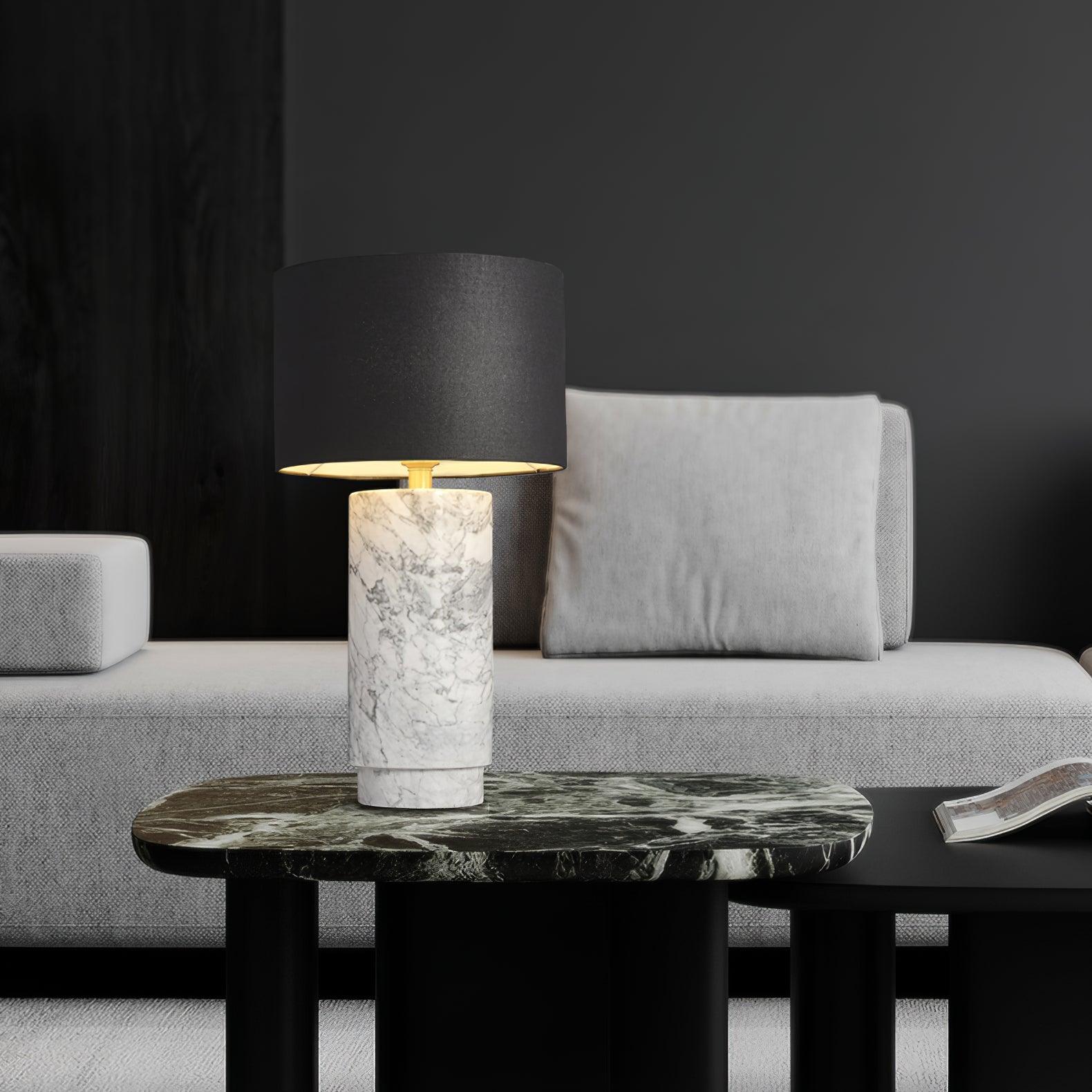 Xavi Marble Fabric Table Lamp