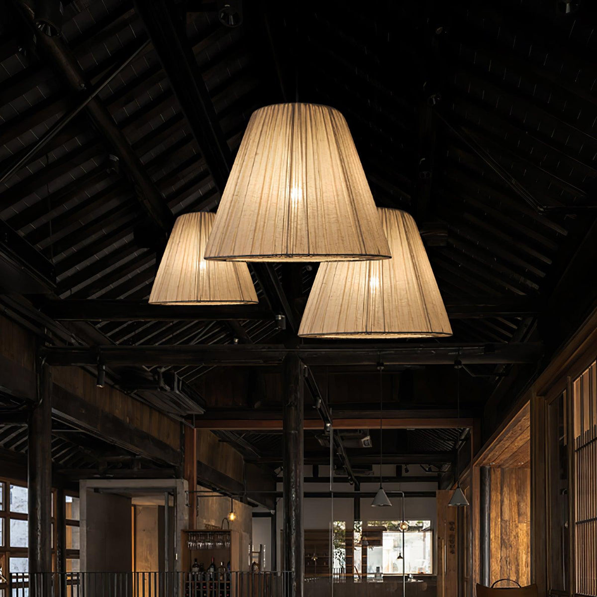Docan Fabric Retro Pendant Lamp