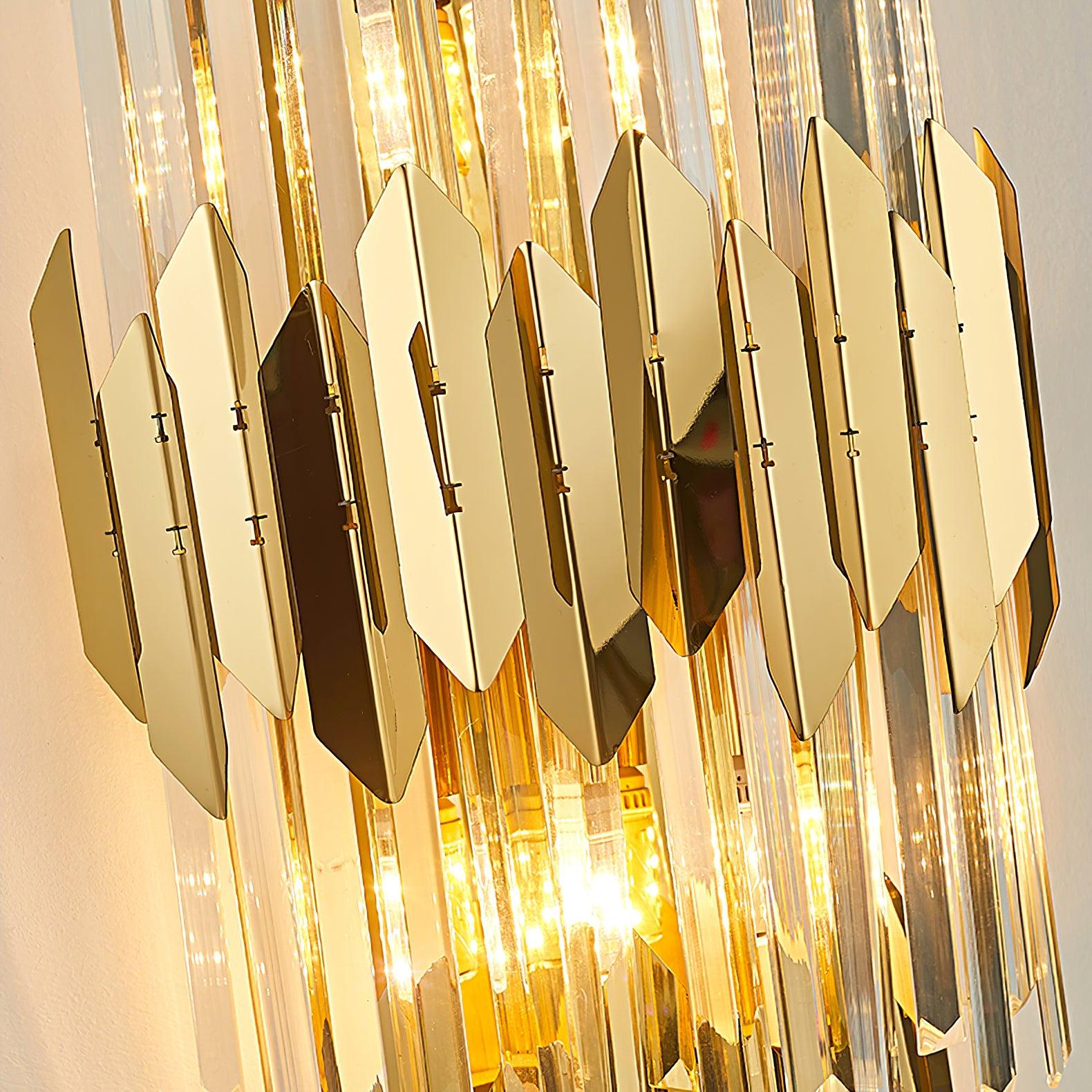 Elyoaria Nordic Art Three Layer Crystal Wall Light