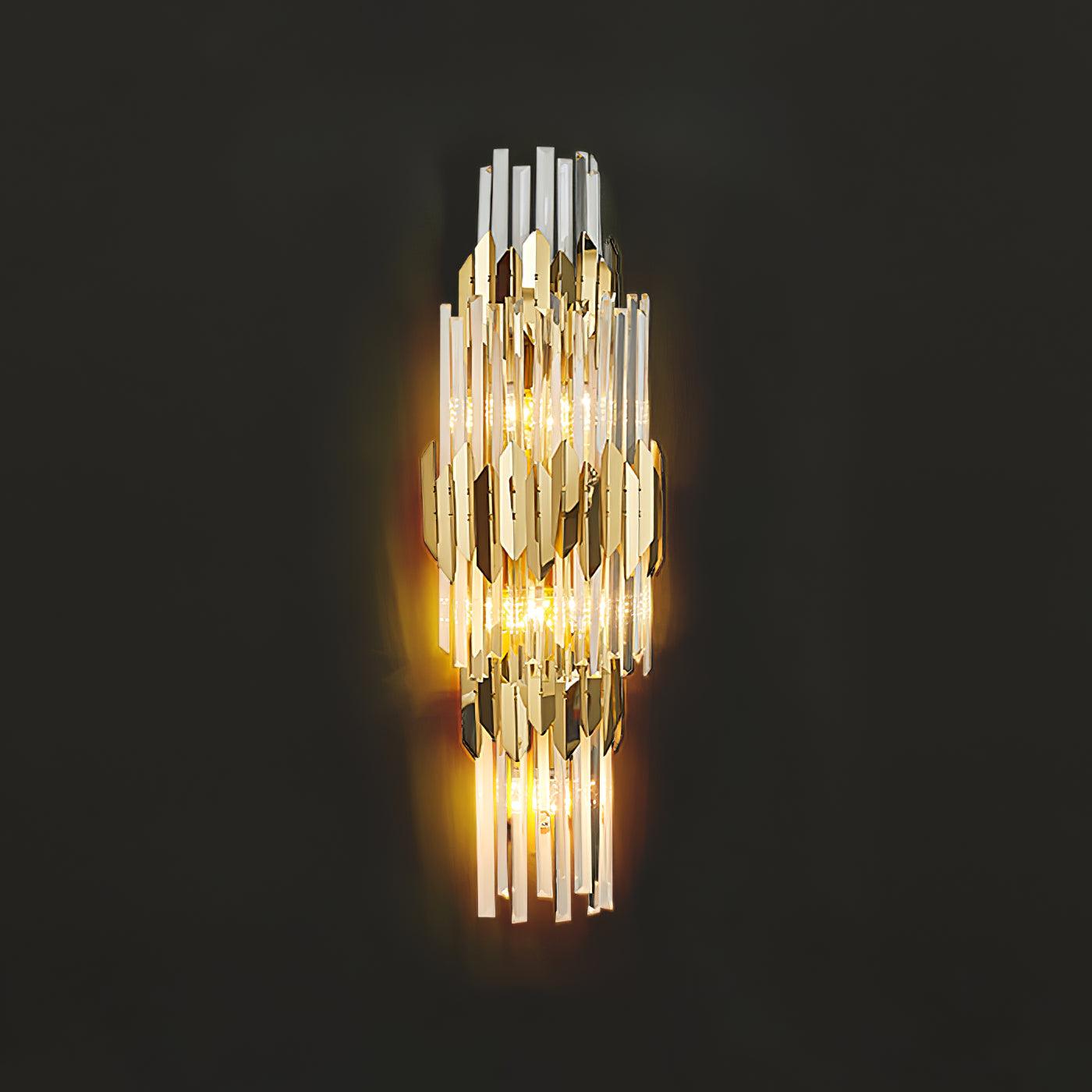 Elyoaria Nordic Art Three Layer Crystal Wall Light