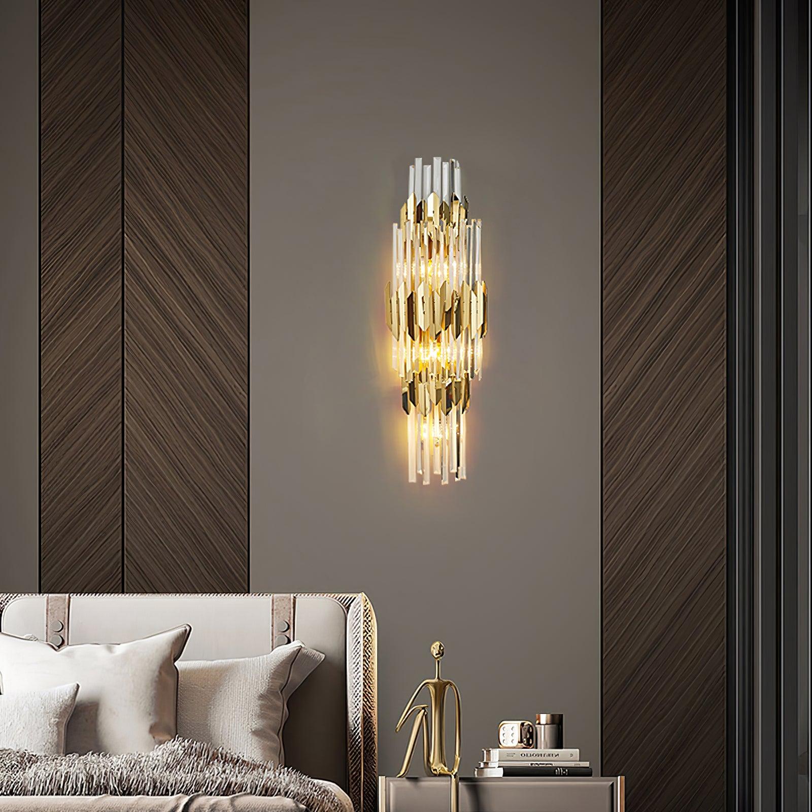 Elyoaria Nordic Art Three Layer Crystal Wall Light