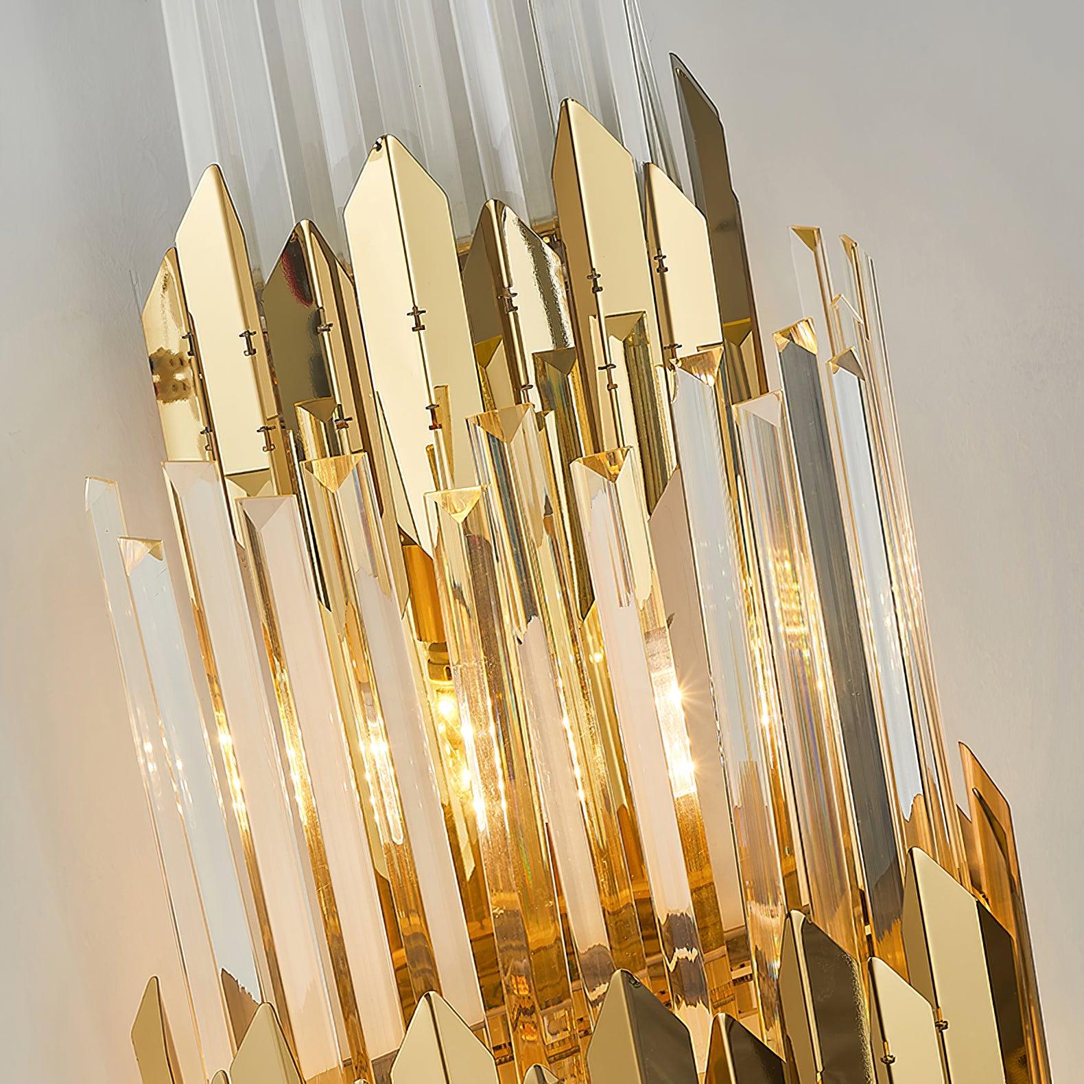Elyoaria Nordic Art Three Layer Crystal Wall Light