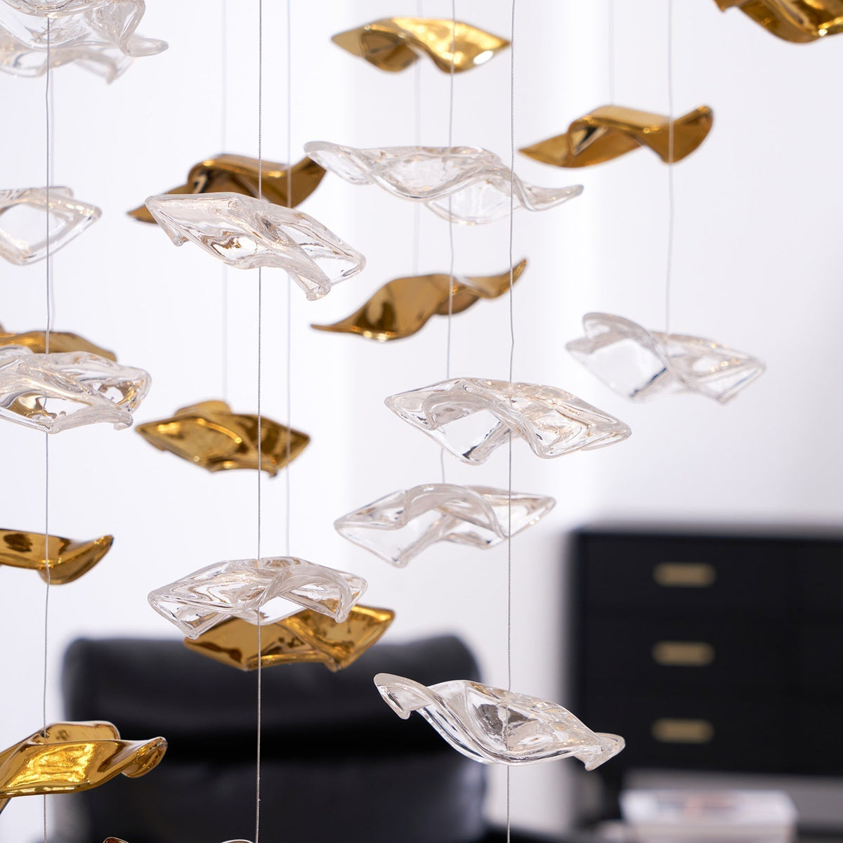 Velaise Luxury Tidal Art Glass Pendants Lamp