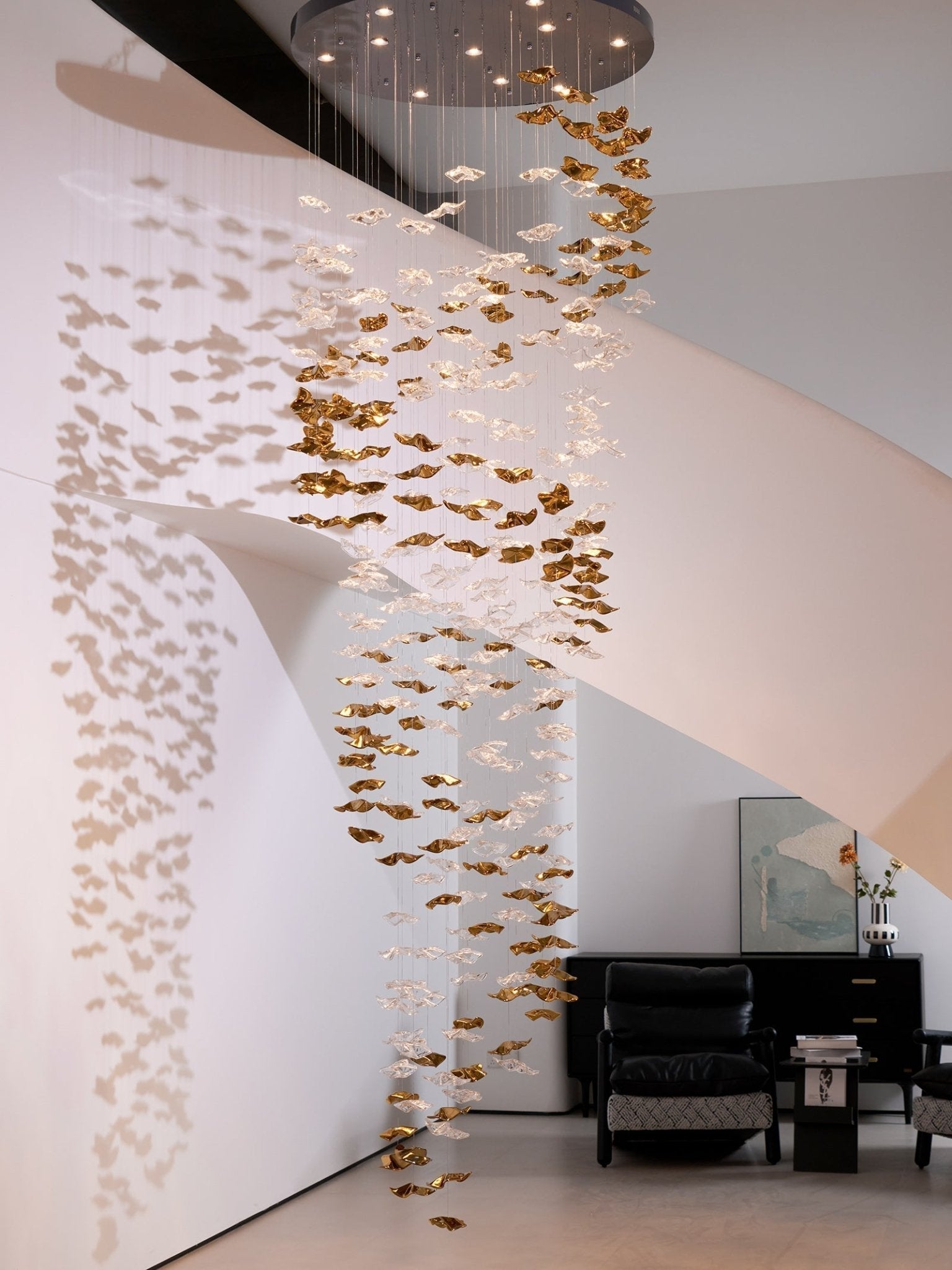 Lisk Luxury Brass Linear Chandelier
