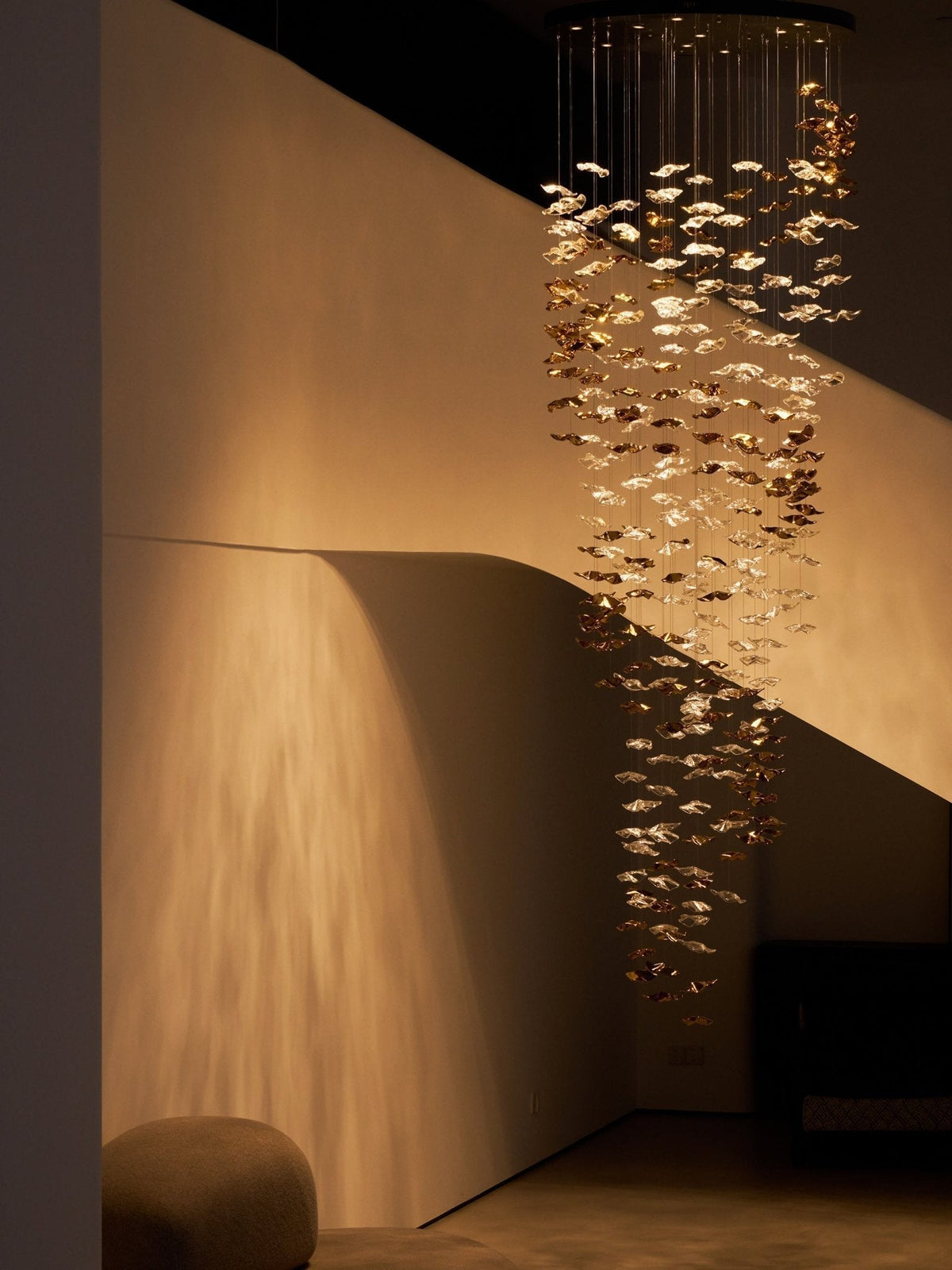 Lisk Luxury Brass Linear Chandelier