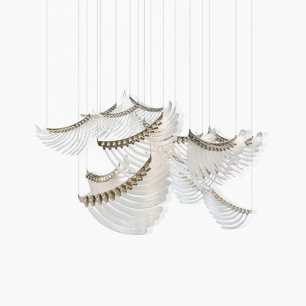 Tiered Postmodern Luxury Palmette Chandelier