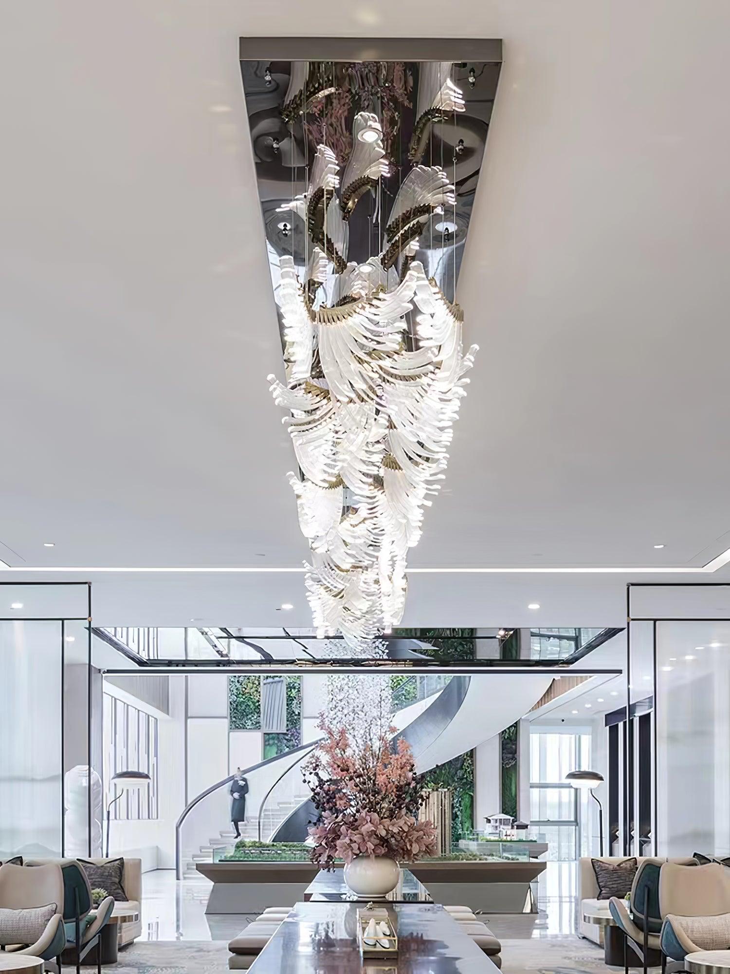 Tiered Postmodern Luxury Palmette Chandelier