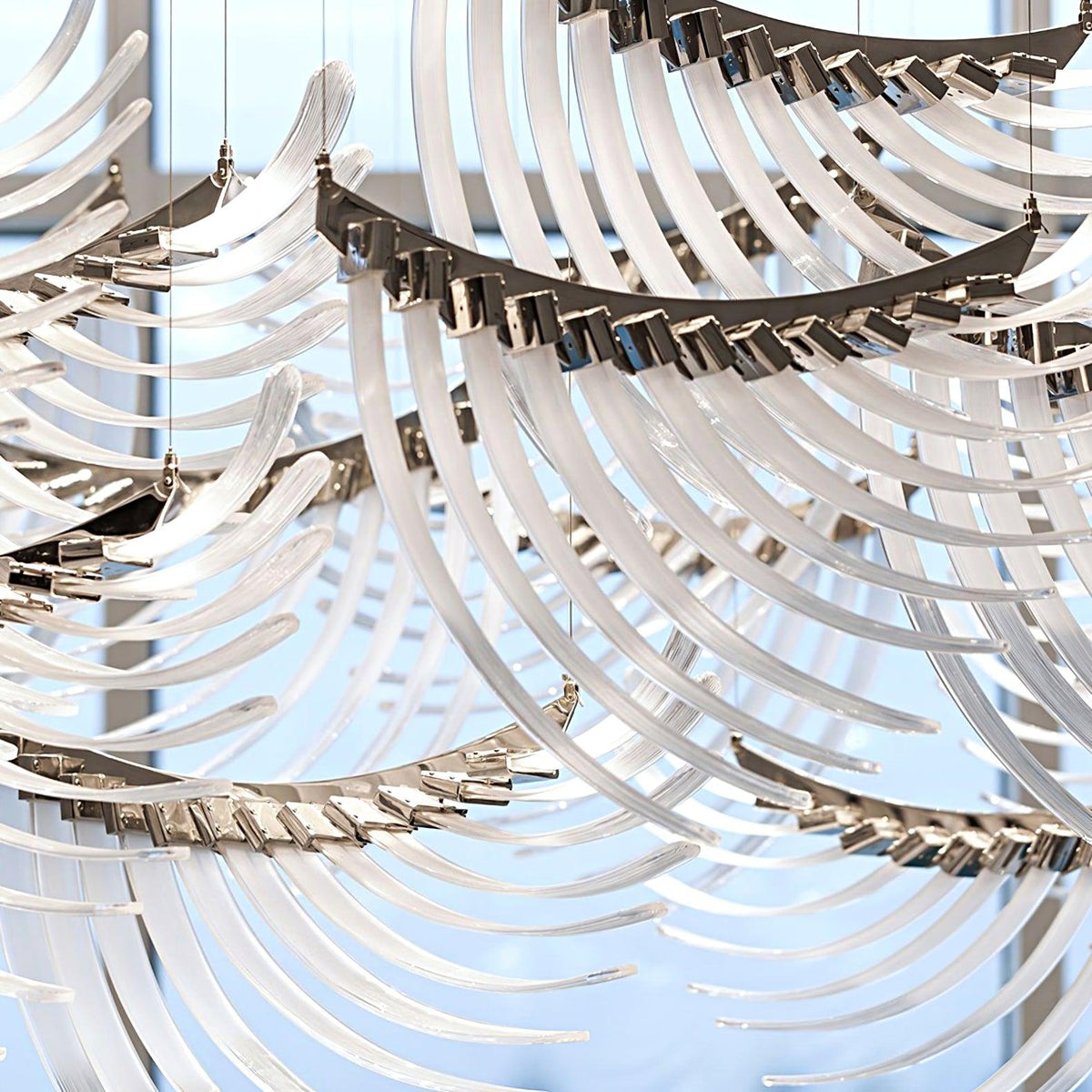 Tiered Postmodern Luxury Palmette Chandelier