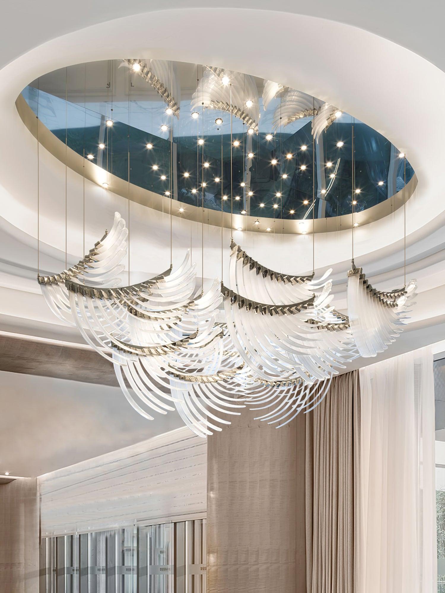 Tiered Postmodern Luxury Palmette Chandelier