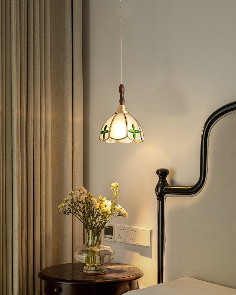 Floraner Brass & Glass Pendant Lamp