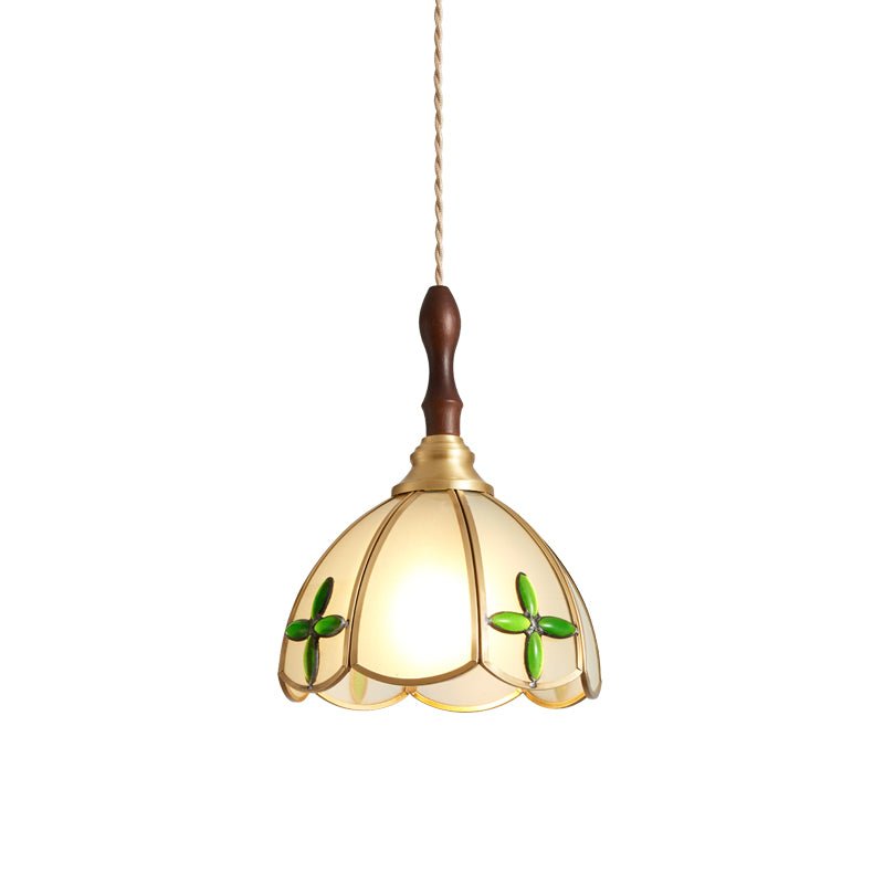 Floraner Brass & Glass Pendant Lamp