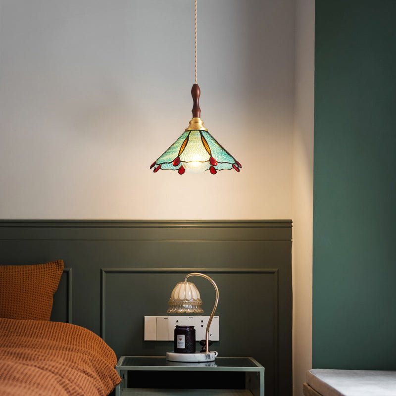 Floraner Brass & Glass Pendant Lamp