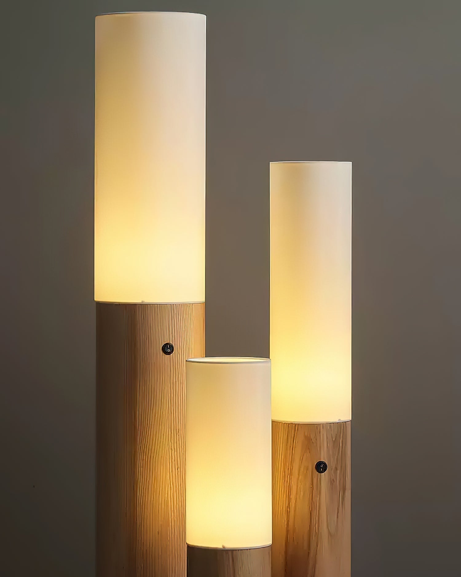 Vero Timber Column Floor Lamp - Neutral Decor