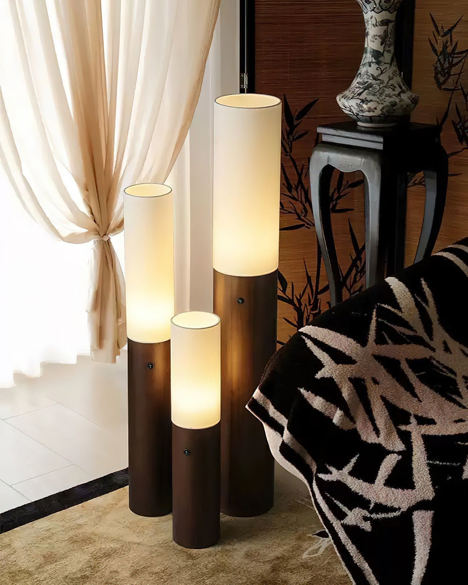 Vero Timber Column Floor Lamp - Neutral Decor