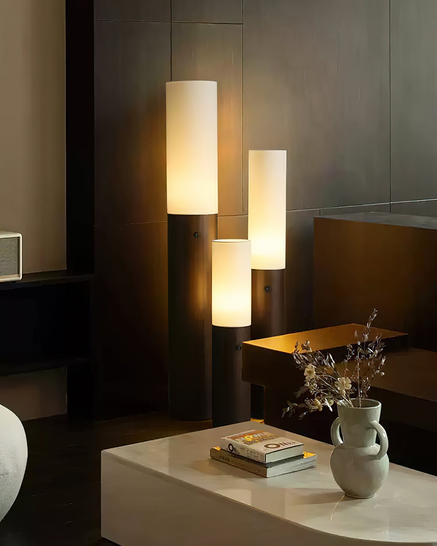 Vero Timber Column Floor Lamp - Neutral Decor