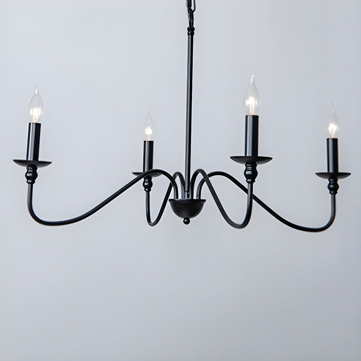 Orielissa Chandelier Gold Candle Curved Arms