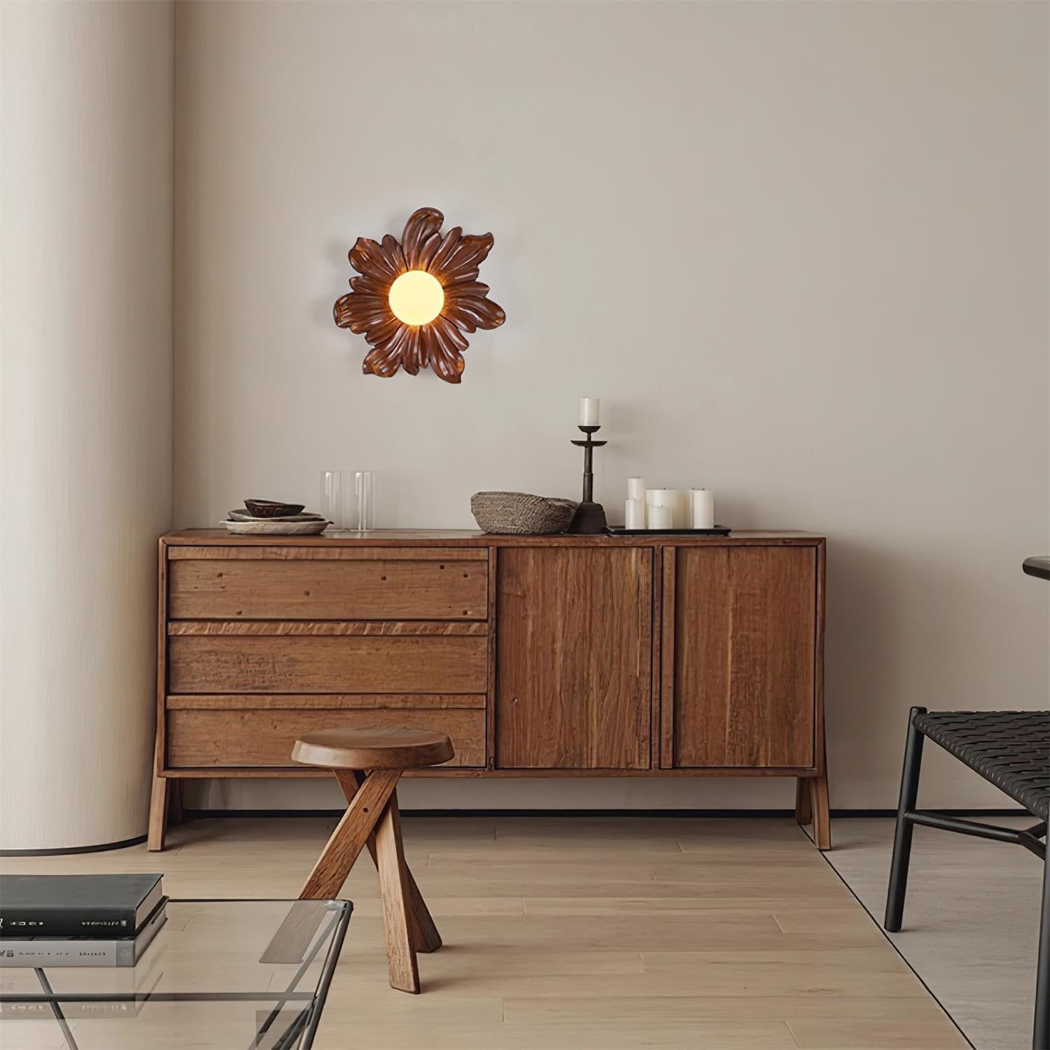 Tina Flower Wall Lamp - Neutral Decor