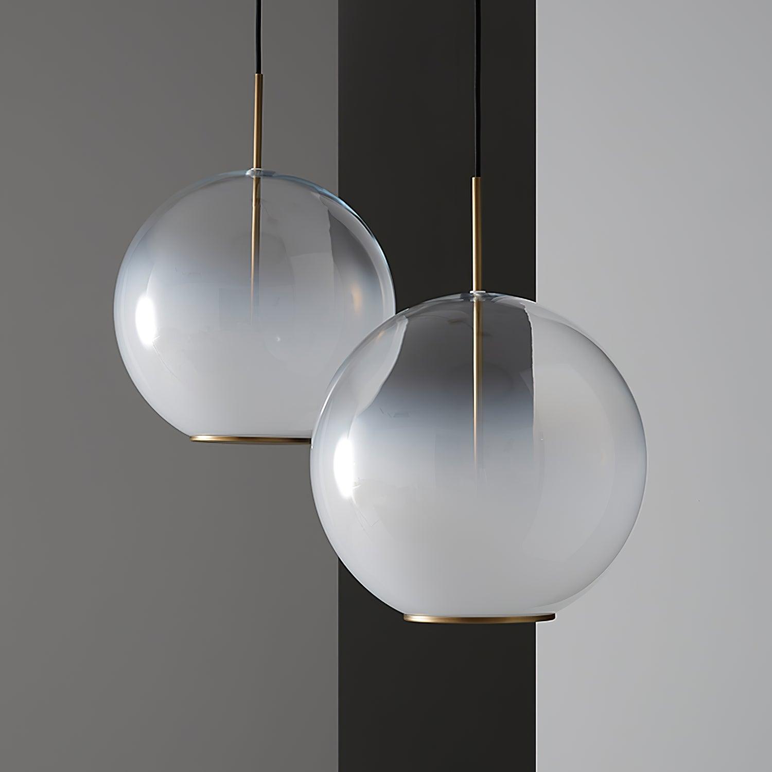 Celelaine Pendant Lamp Smoke Gray Glass Gradient for Living Room