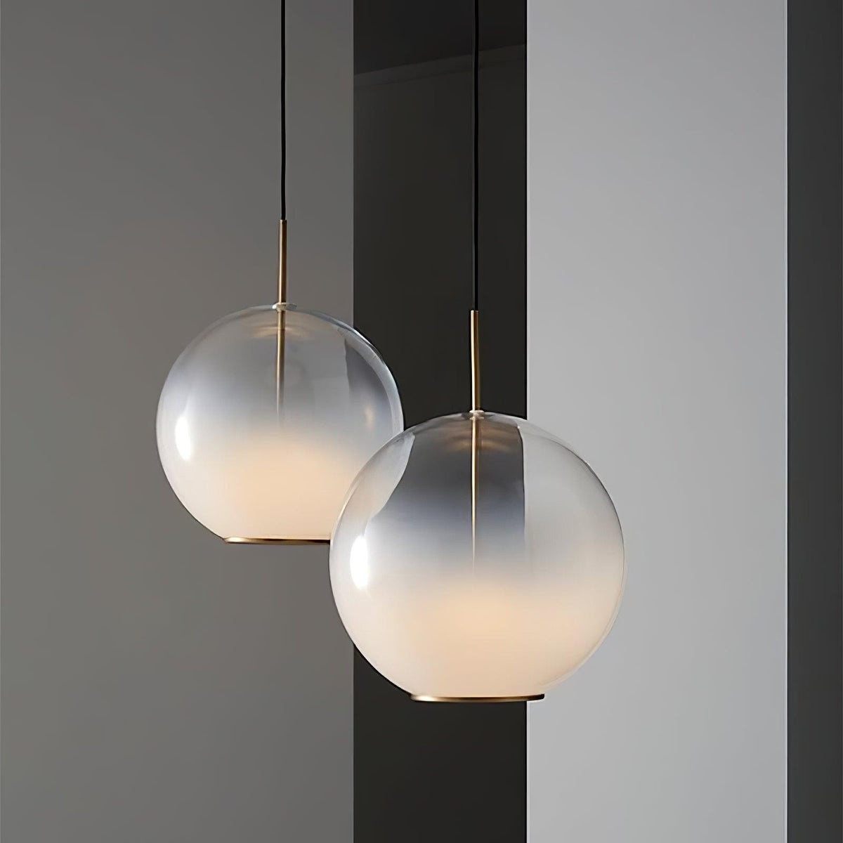 Celelaine Pendant Lamp Smoke Gray Glass Gradient for Living Room