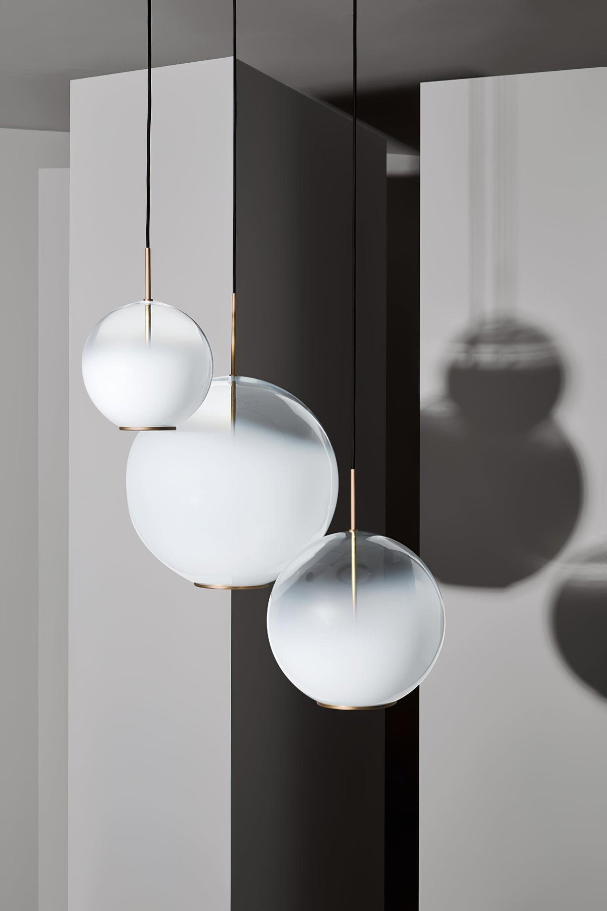 Celelaine Pendant Lamp Smoke Gray Glass Gradient for Living Room