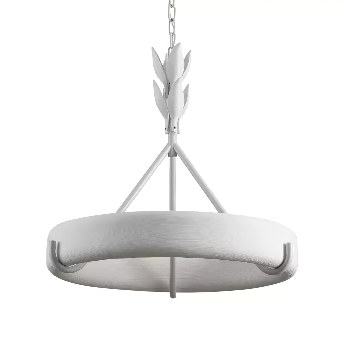 Eixor Chandelier Plaster White Floral Shape Minimalist