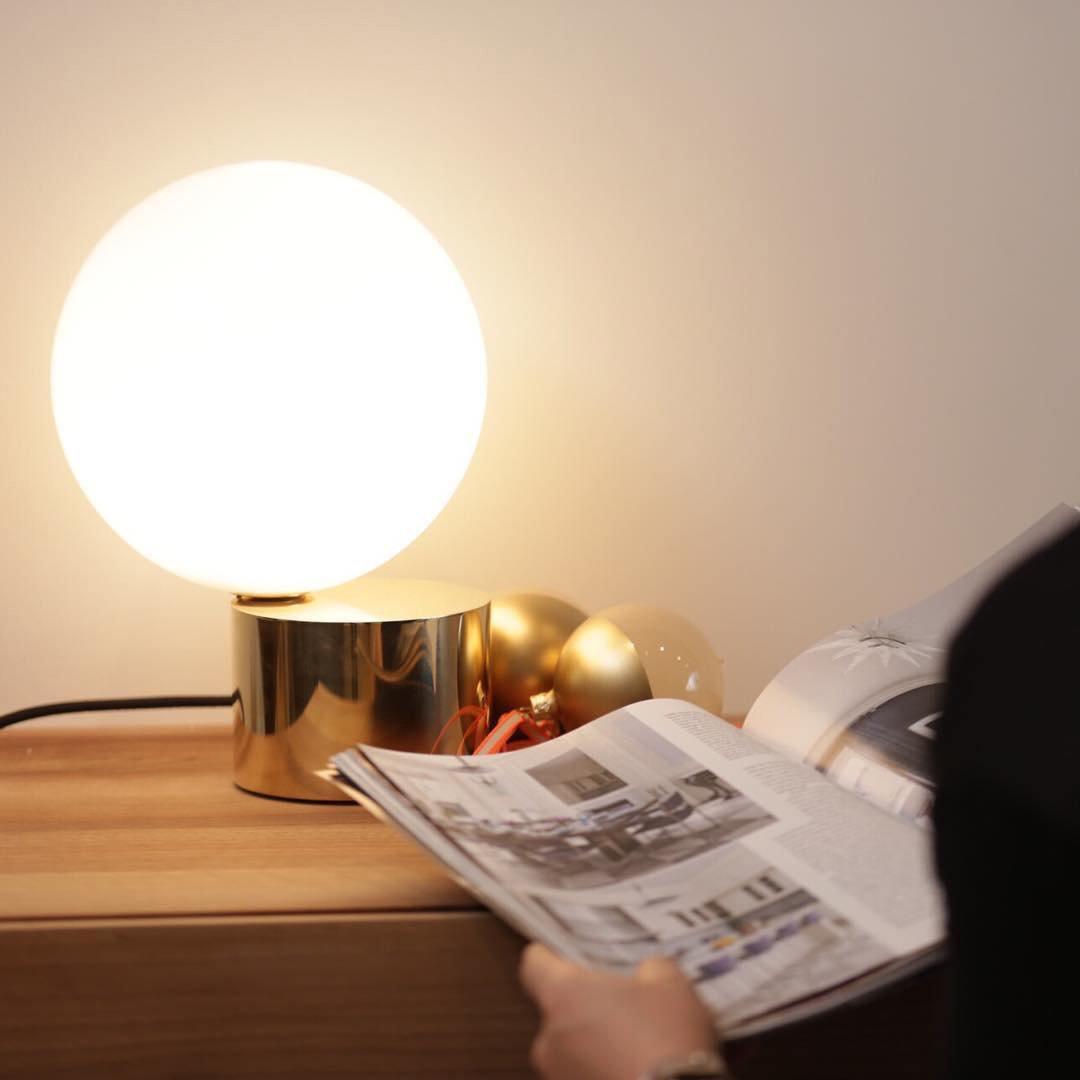 Eiraella Glass Industrial Table Lamp
