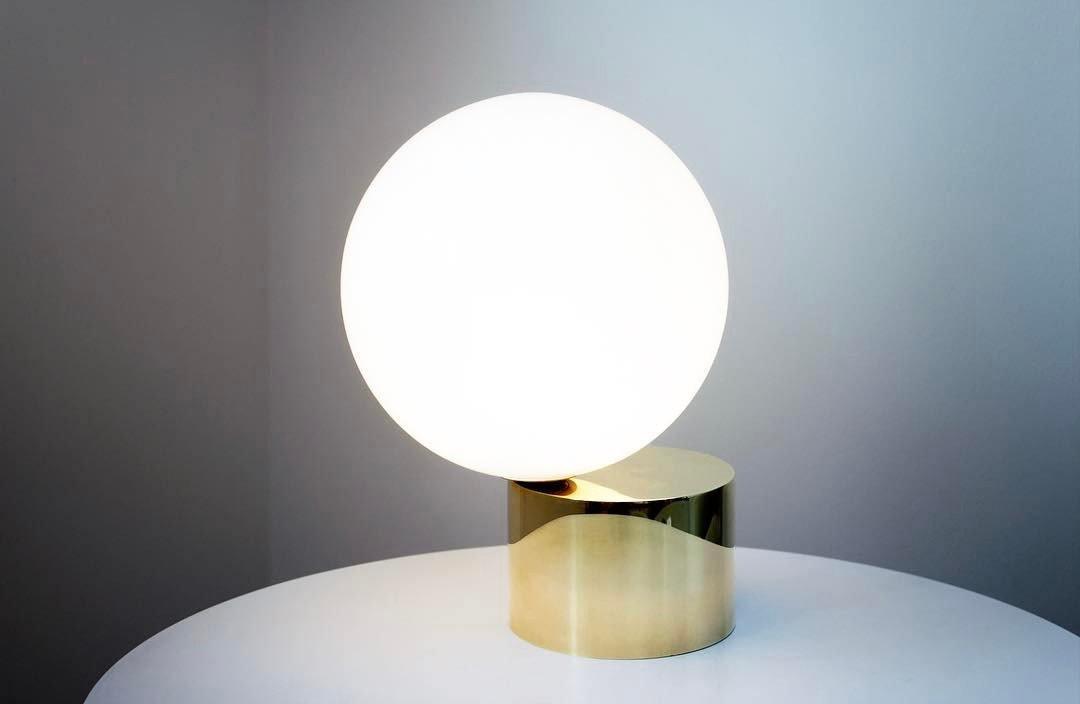 Eiraella Glass Industrial Table Lamp