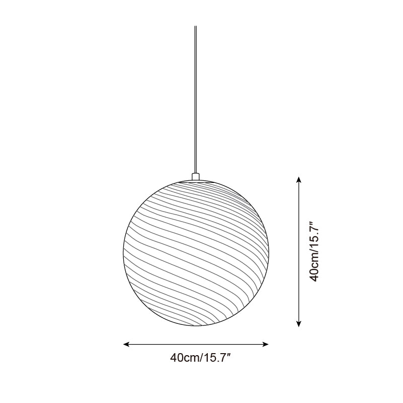 Joliv Glass Globe Pendant Lamp - Neutral Decor