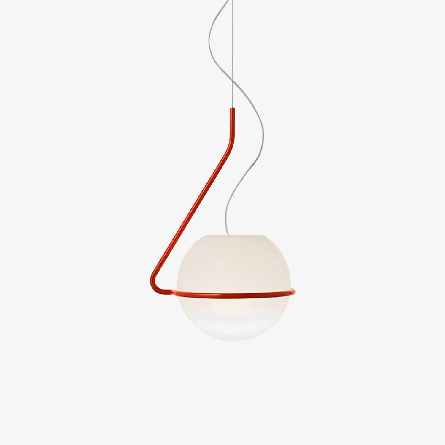 Circular Minimalist Glass Pendant Lamp - Neutral Decor