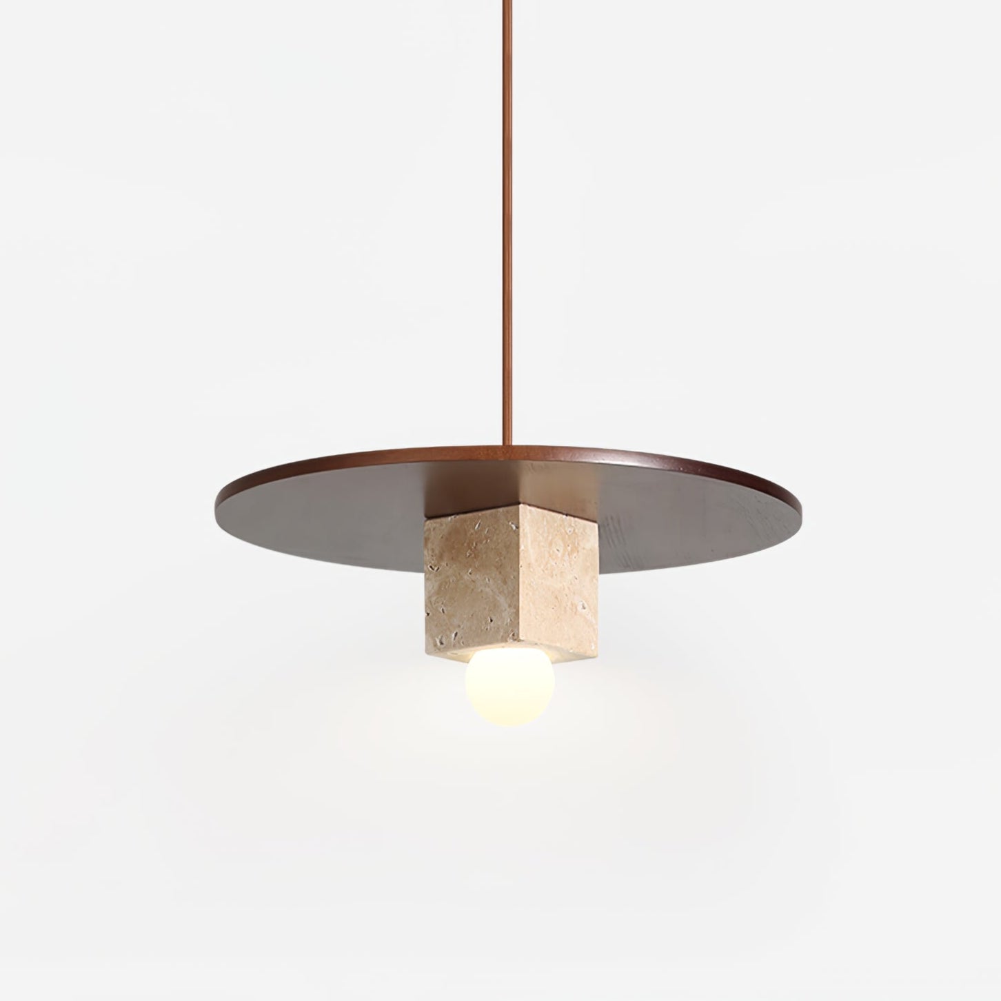 Sarix Geometric Travertine Pendant Light