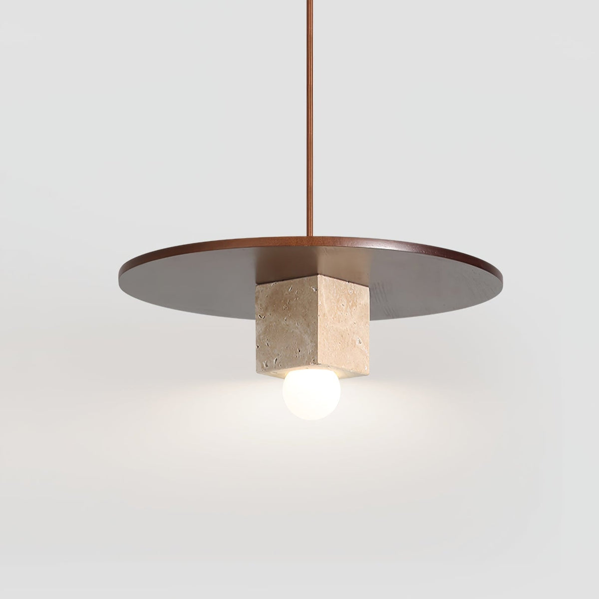 Sarix Geometric Travertine Pendant Light