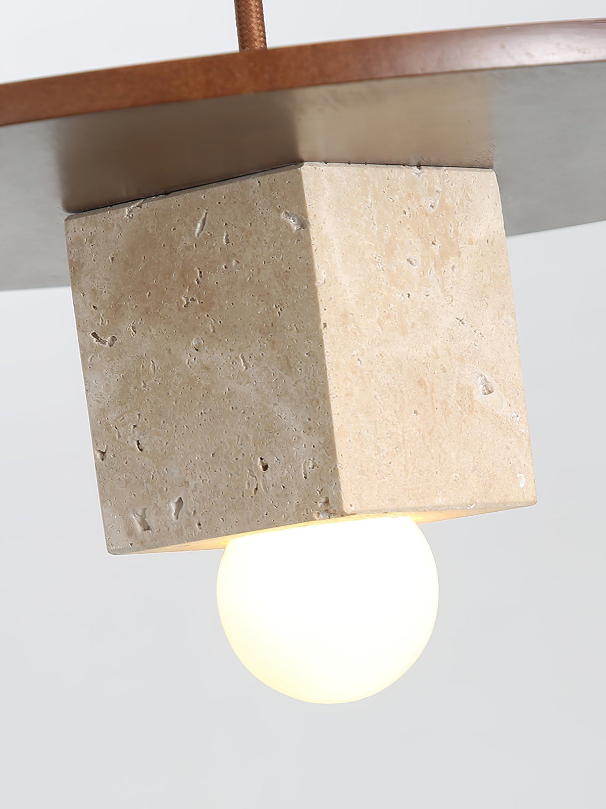 Sarix Geometric Travertine Pendant Light