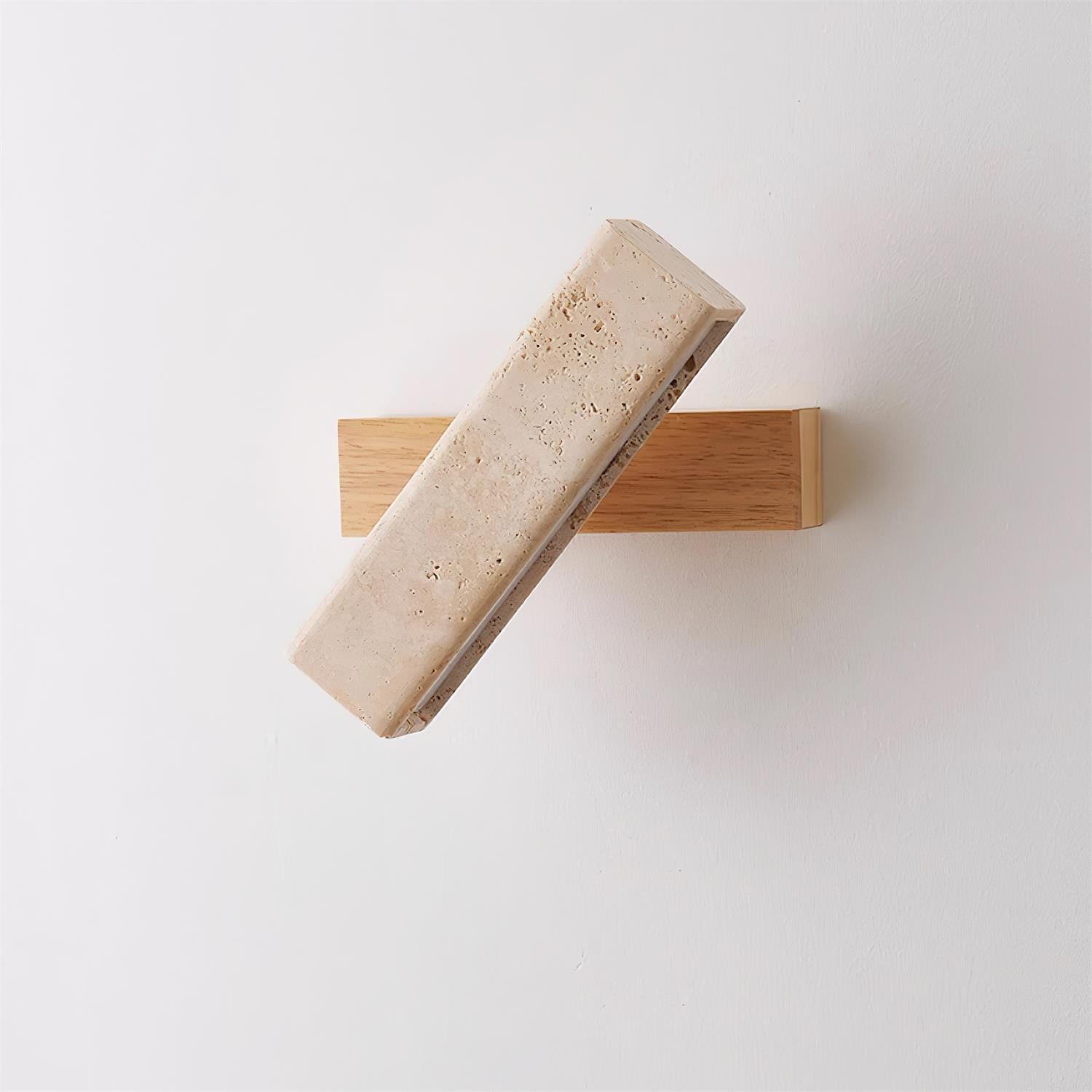 Orbit Travertine Rotating Wall Lamp - Neutral Decor