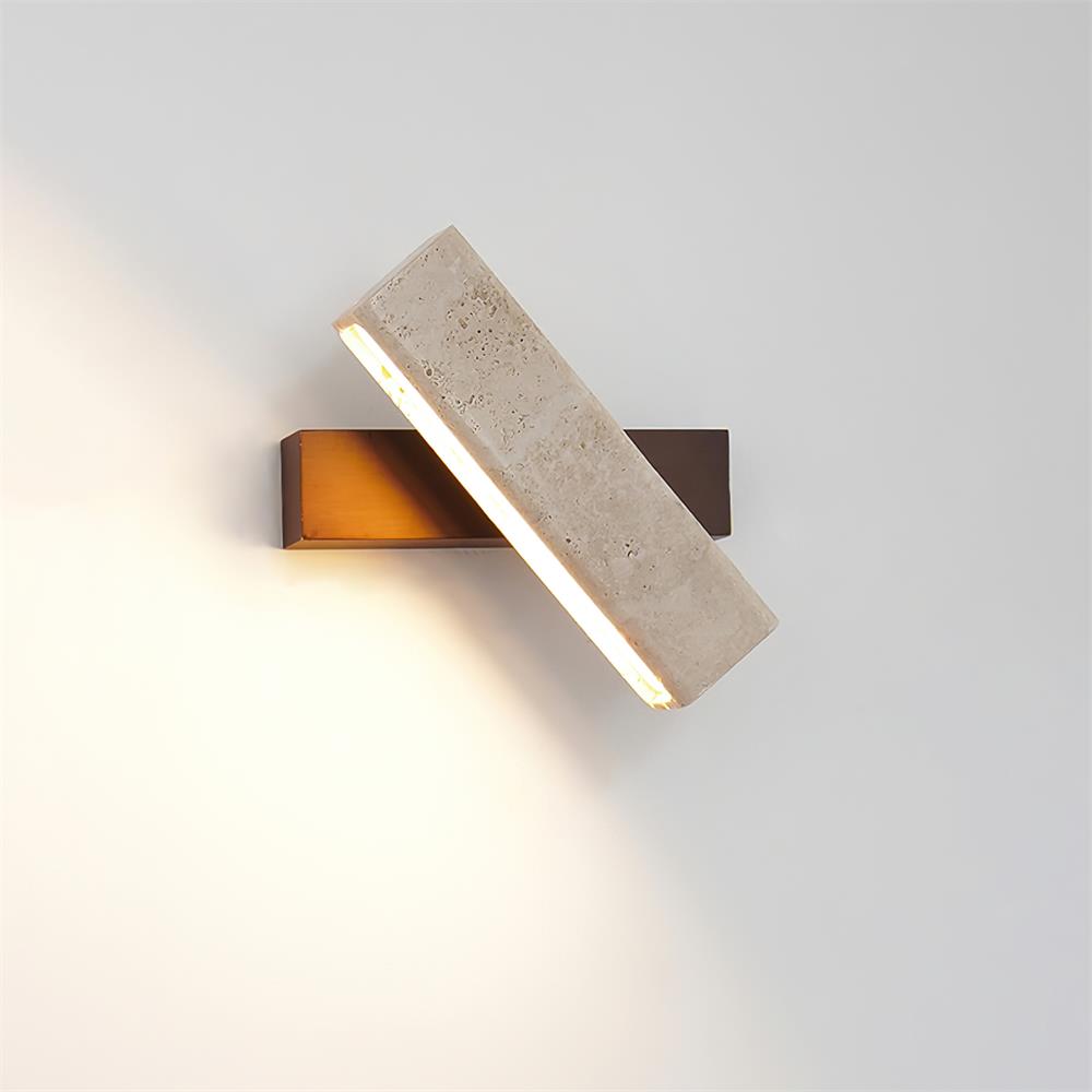 Orbit Travertine Rotating Wall Lamp - Neutral Decor