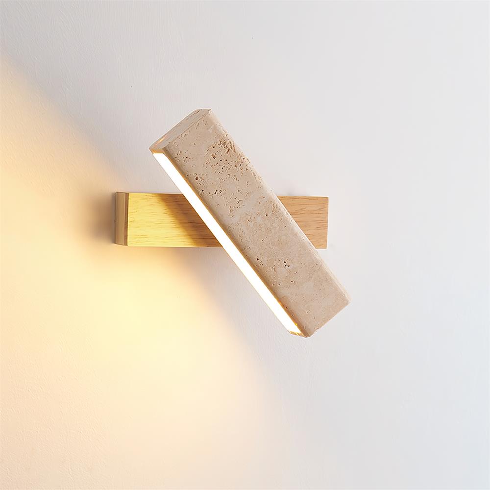 Orbit Travertine Rotating Wall Lamp - Neutral Decor
