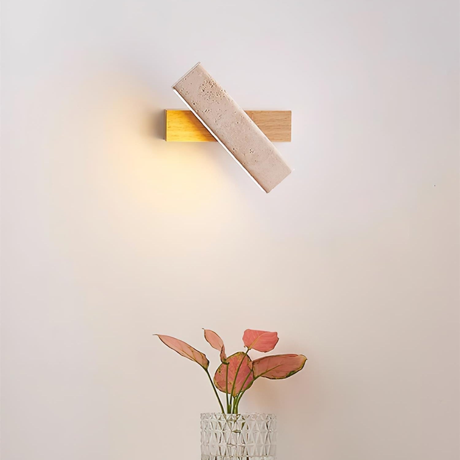 Orbit Travertine Rotating Wall Lamp - Neutral Decor