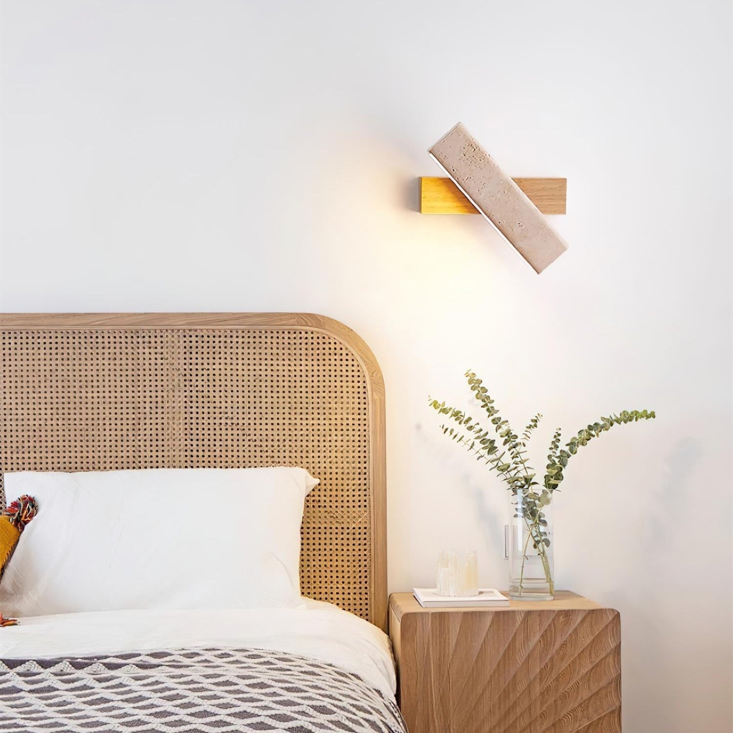 Orbit Travertine Rotating Wall Lamp - Neutral Decor