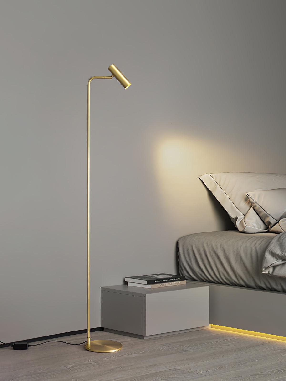 Nirixa Brass Industrial Floor Lamp