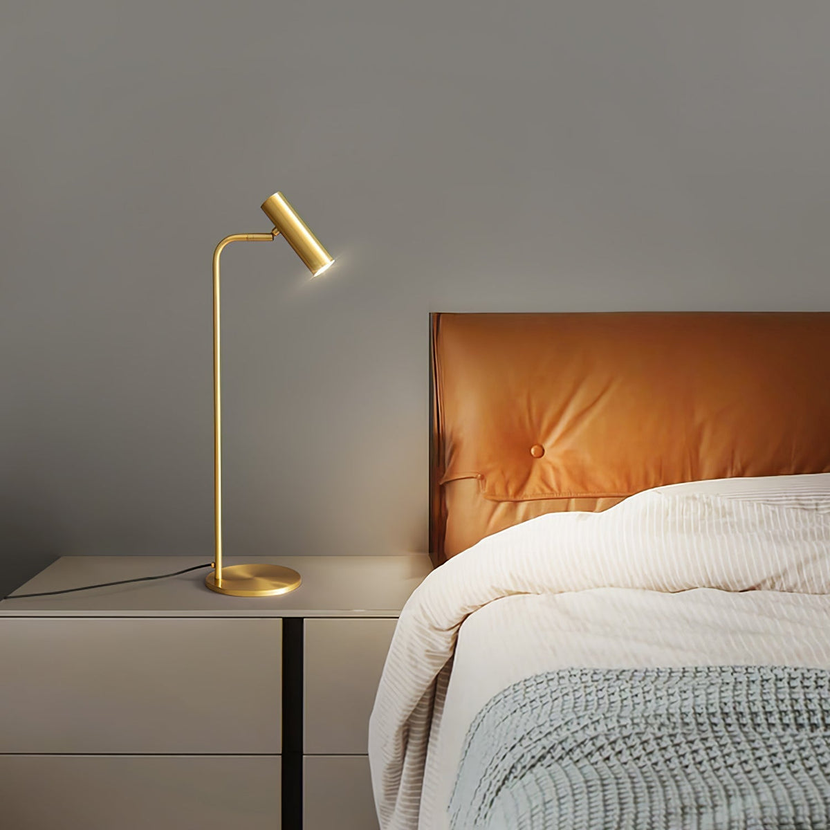Briona Brass Industrial Table Lamp