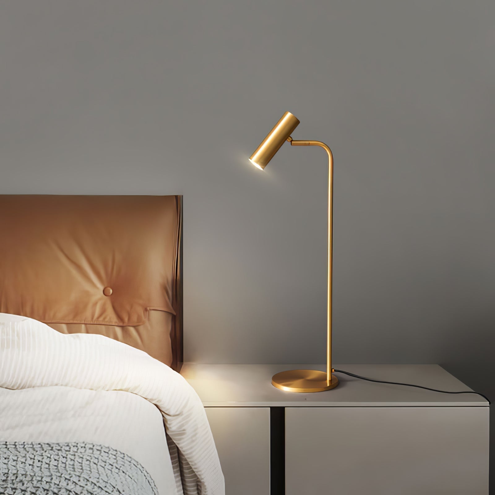 Briona Brass Industrial Table Lamp