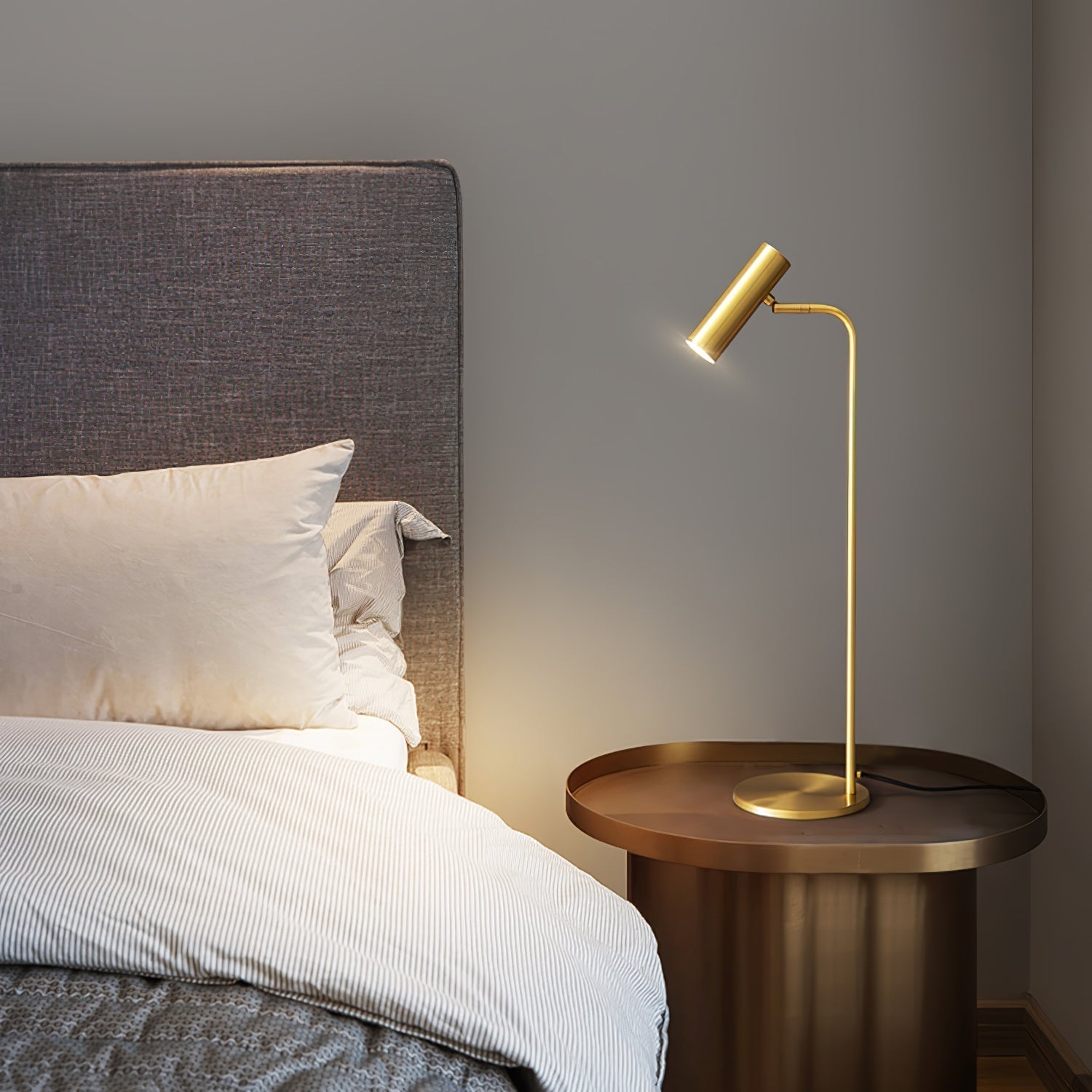Briona Brass Industrial Table Lamp