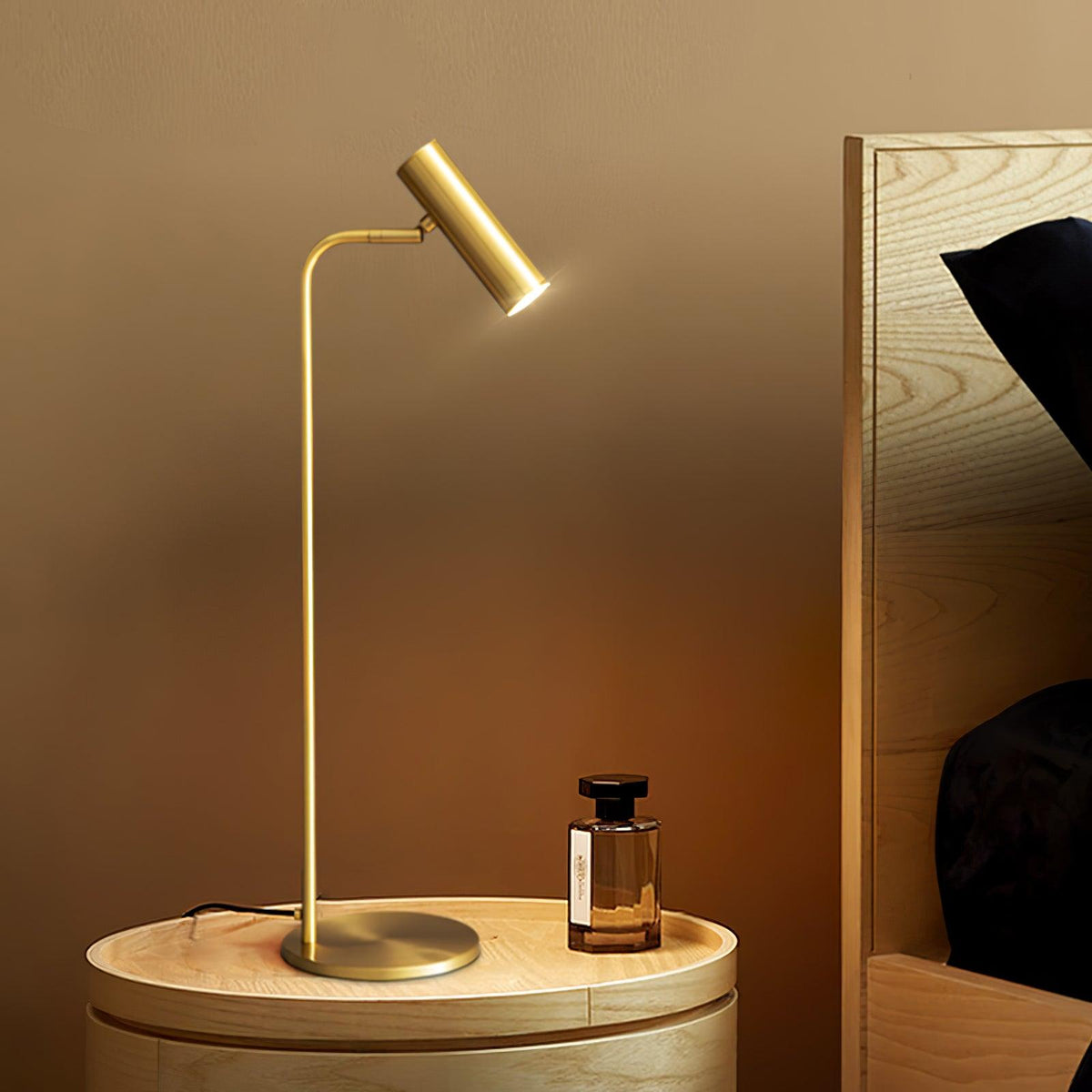 Briona Brass Industrial Table Lamp