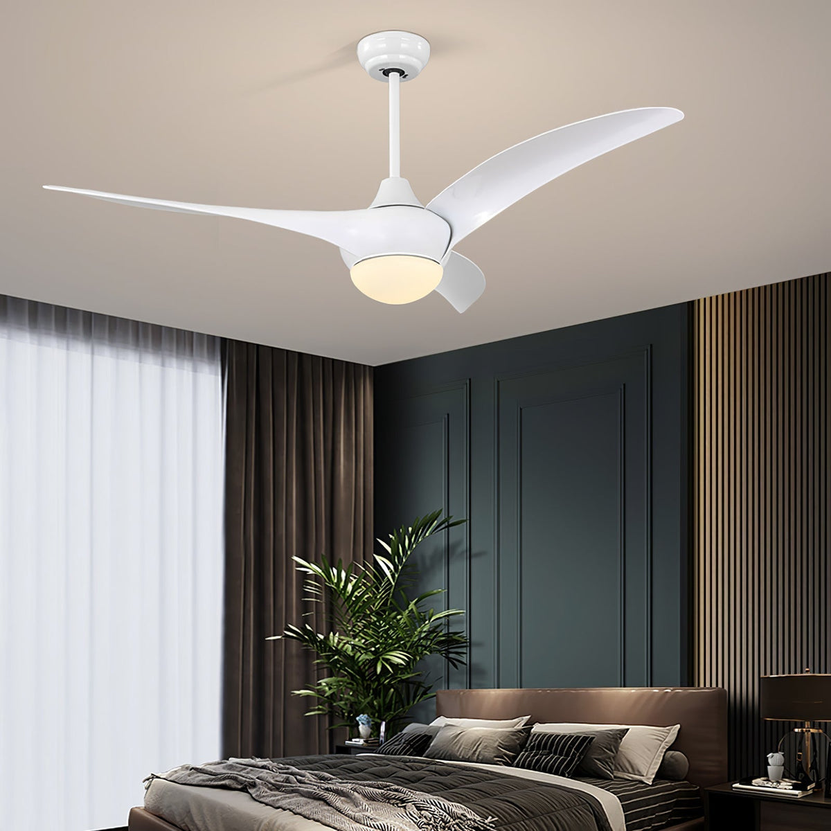 Selerena Natural Traditional Ceiling Fan Light
