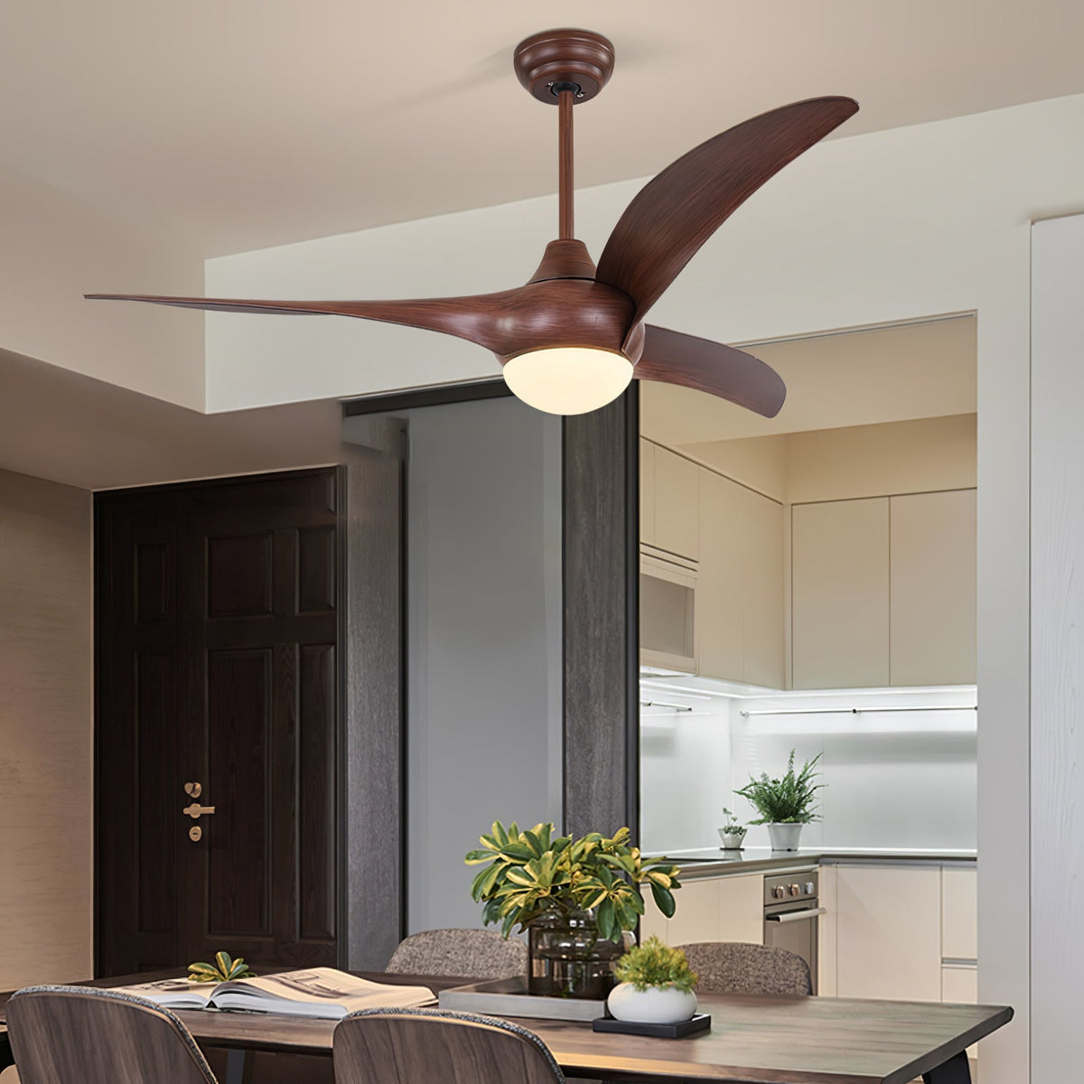 Selerena Natural Traditional Ceiling Fan Light