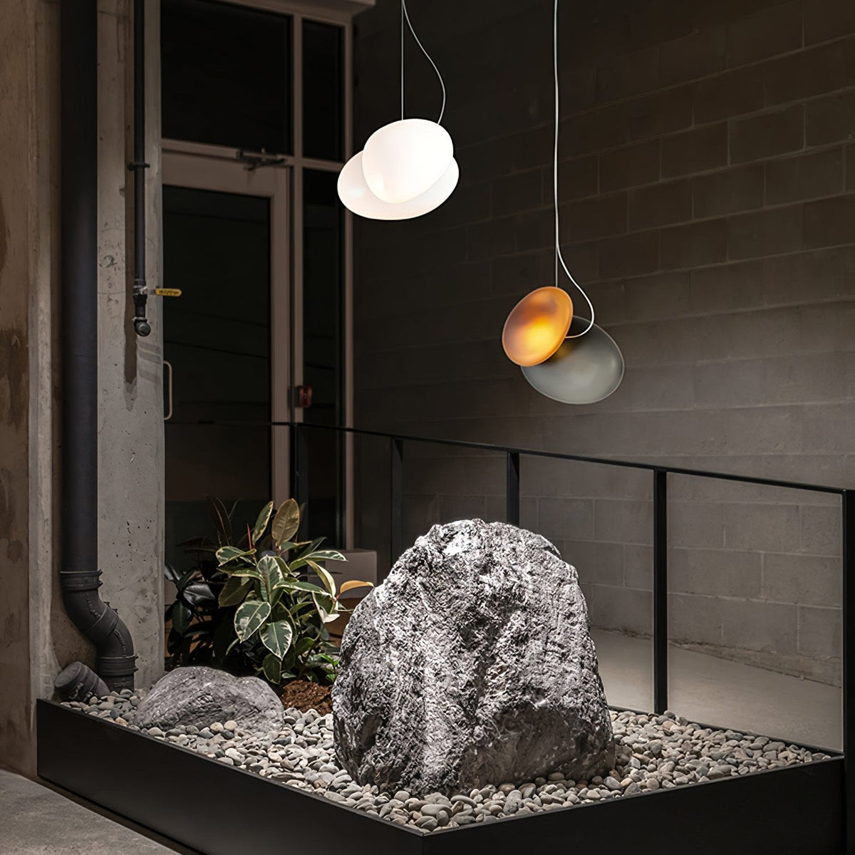 Mervan Frosted Glass Pendant Light