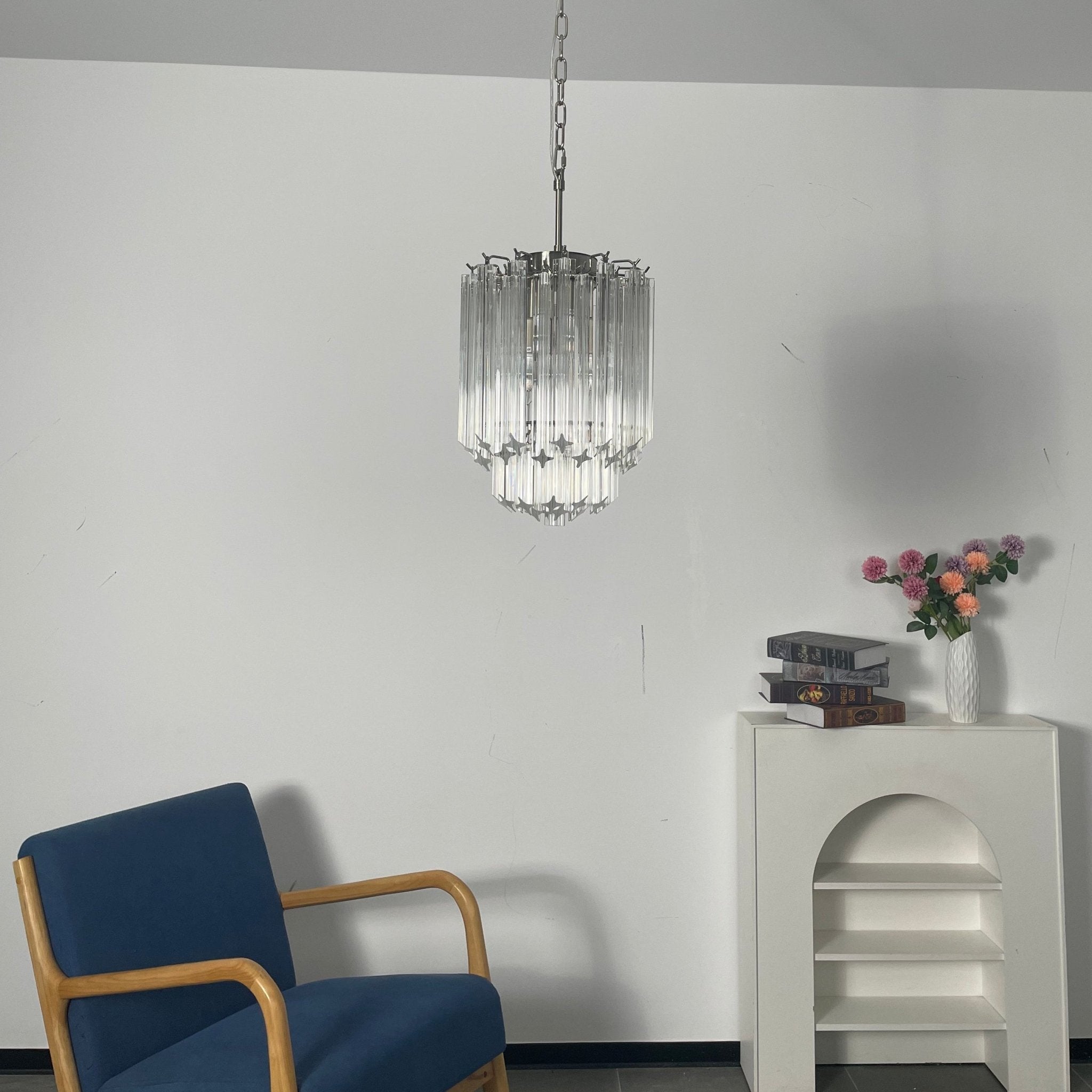 Luph Transparant Murano Glass Prism Chandelier