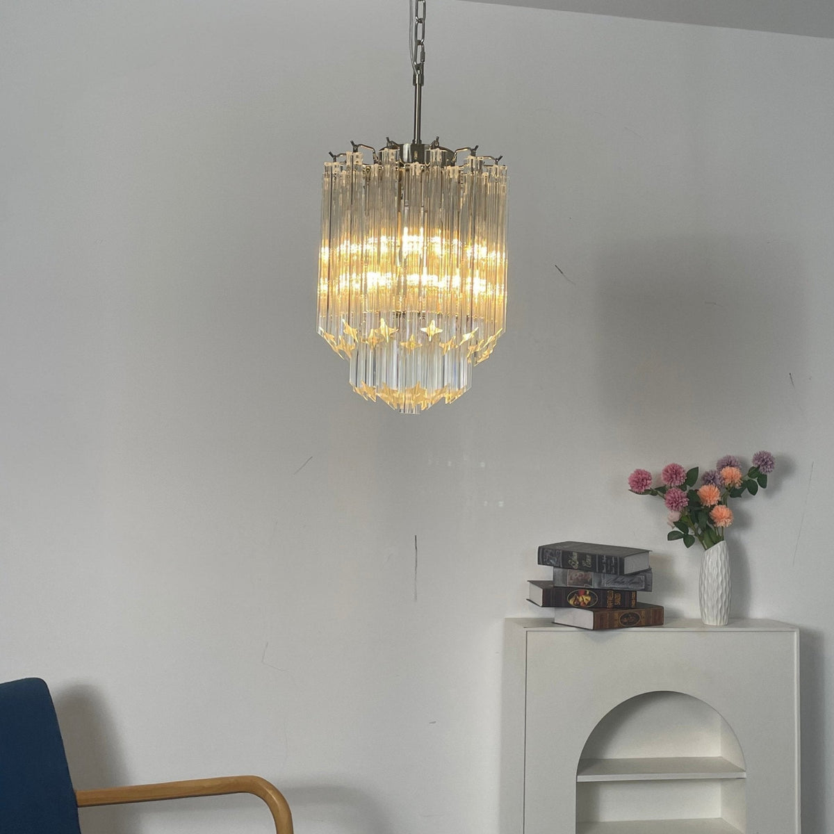 Luph Transparant Murano Glass Prism Chandelier